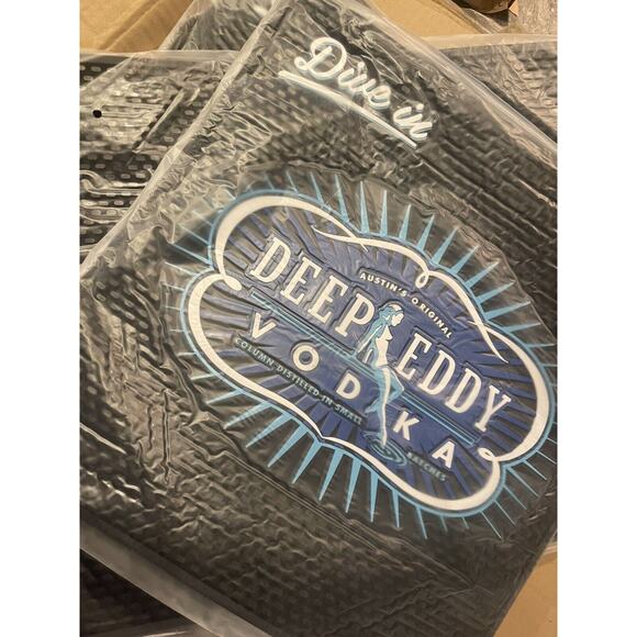 4 Deep Eddy Vodka Bar Mat Rubber Square Spill Drip Mat 15.5x15.5" NEW - Picture 1 of 4